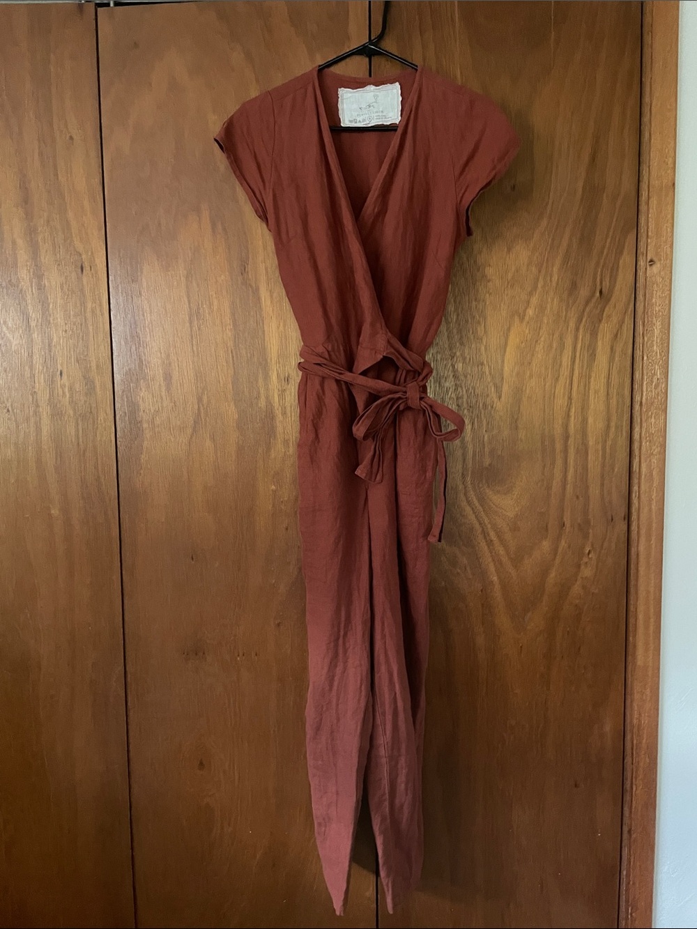 Not perfect linen wrap style jumpsuit - size S